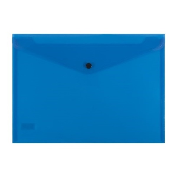BANTEX 34042 Document Folder Button Closure A4 Blue 100851892
