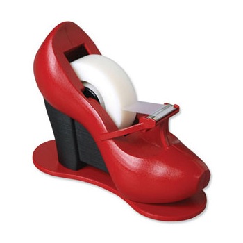 red shoe tape dispenser